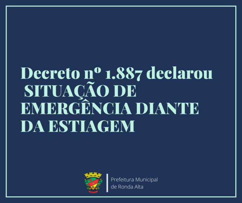 DECRETO DE SITUAÇÃO DE EMERGÊNCIA